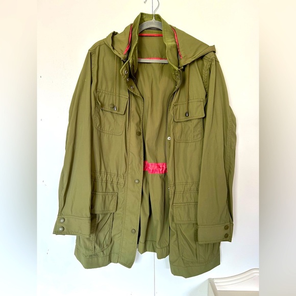 Pink and Green Utility Jacket - Picture 1 of 5